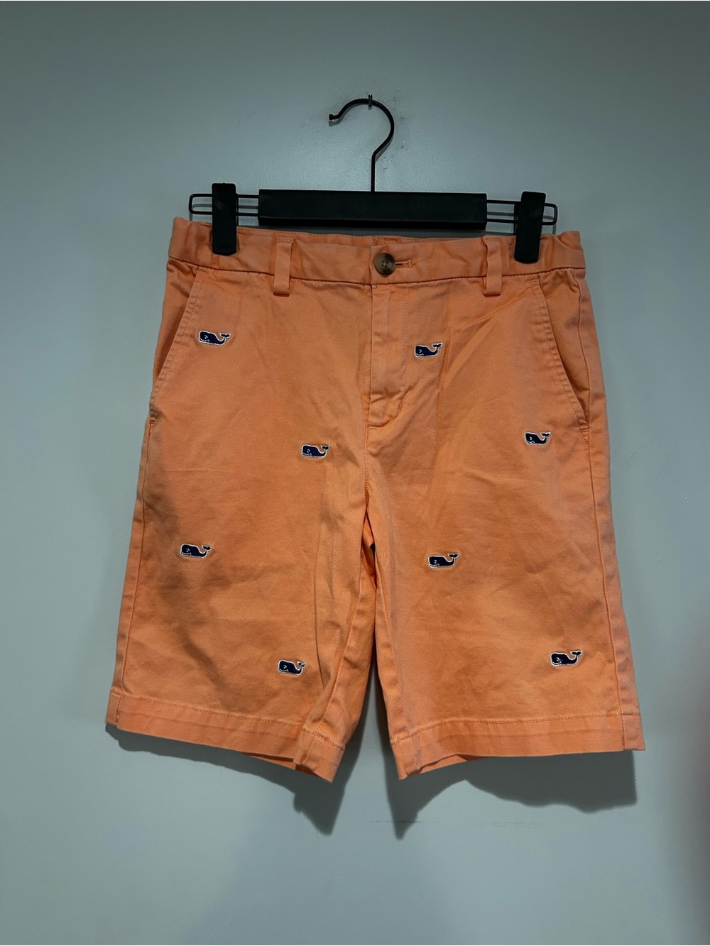 Vineyard Vines Peach Whale Embroidered Chino Shorts